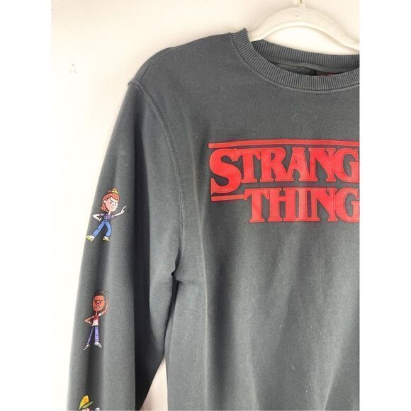 Stranger Things Zara Sweatshirt Netflix Crewneck Embossed Demogorgon No Size Tag - Picture 3 of 11